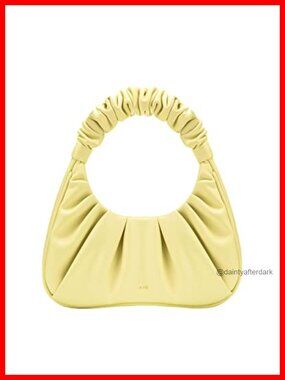 Vegan Leather Ruched Hobo Handbag with Magnet Closure